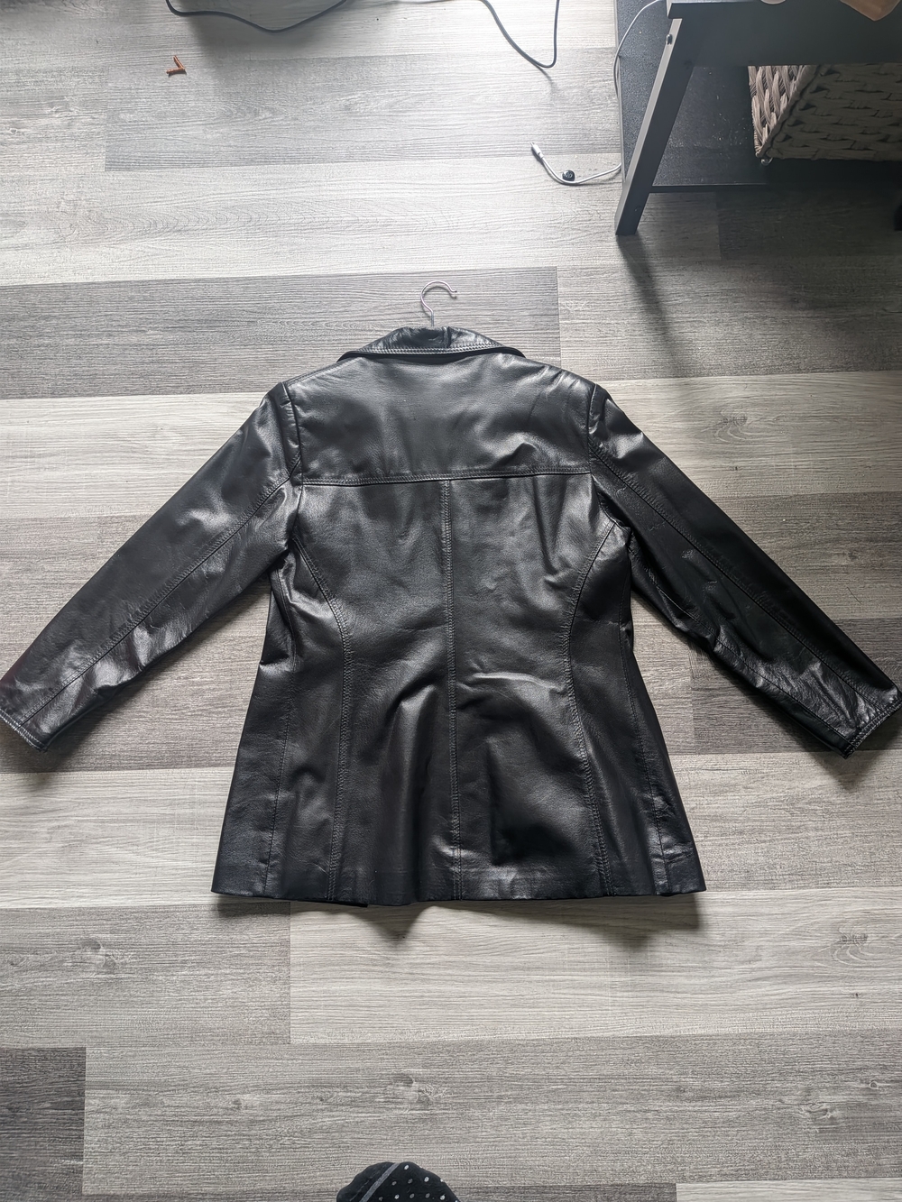 Black Leather Women's Jacket - Classic Tailored Coat